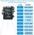 3 Pack White Easel Stand for Wedding Sign, Poster, 63" Portable Metal Painting Easels Stand Adjustable Folding Easel for Art Crafts Show,Arts,Birthday - Image 5