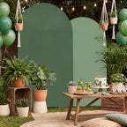 2 Set Wedding Arch Cover Green Ripple & Solid Color Stretchy Backdrop Cover - Image 6
