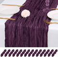 14 Pack Dark Purple Cheesecloth Table Runner 17x108 Inch Semi Sheer Boho Gauze Cheese Cloth Fabric Table Runners, for Wedding Party Baby Shower Birthday Home Decor Garden Farmhouse by Unknown