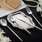 Supernal 360pc Silver Plastic Silverware, Heavy Duty Disposable Utensils - Image 6