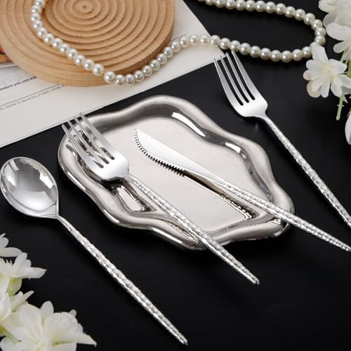 Supernal 360pc Silver Plastic Silverware, Heavy Duty Disposable Utensils - Image 6