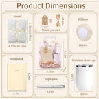 4 sets Baby Shower Prizes for Game Winners Baby Shower Favors Gifts including 12 oz Coffee Cups Notebooks Towels Pens Thank You Cards Raffia Gift Bags - Image 4
