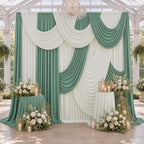 50×10 Sage Green Curtains for Wedding Party Backdrop Decor-10 Panels 5×10ft - Image 4
