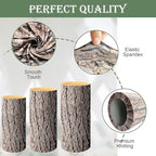 SaitiMade Set of 5 - Wood Cylinder Pedestal Stand Covers - Image 3