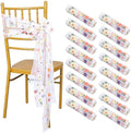 Moukeren 16 Packs Chair Sashes Wedding Decorations 8ft Colorful Floral by Moukeren