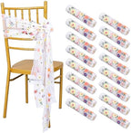 Moukeren 16 Packs Chair Sashes Wedding Decorations 8ft Colorful Floral by Moukeren