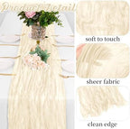 16 Pack Ivory Cheesecloth Table Runners 20x120 Inch Gauze Table Runner 10FT Easter Cheese Cloth Table Runner Rustic Sheer Runner for Wedding Baby Shower Birthday Party Table Decor - Image 3