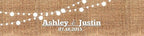 100 Burlap and White Market Lights Wedding Anniversary Engagement Party Water Bottle Labels Bridal Shower - Image 2