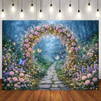 20x10ft Enchanted Forest Backdrop Fairy Tale Magic Garden Floral Arch Butterfly Photography Background for Kids Girls Baby Shower Birthday Party Decoration Photo Booth Props by Unknown