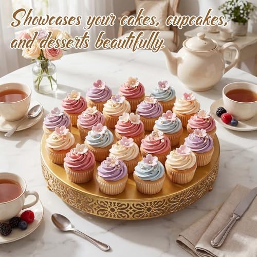 Wenqik 20 Inch Cake Stand Round Metal Cupcake - Image 3