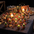 Shihanee 24 Pack Succulent Candles with Terracotta Pot Novelty Handmade Stylish Plant Candles Gifts for Baby Shower Birthday Wedding Party Favors Home Decor Valentine Gift - Image 3