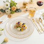 DaYammi 350PCS Gold Glitter Plastic Dinnerware Set for 50 Guests - Image 4