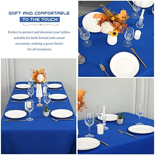 Showgeous 60x126 Inch Royal Blue Rectangle Tablecloth 6 Pack Fit 7FT Table - Image 6