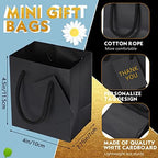 Zhehao 50 Pack Mini Gift Bags Bulk with Handles and Tags,Black - Image 2