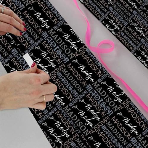 AOFUN Personalized Gift Funny Christmas Wrapping Paper Funny Christmas Wrapping Paper With Name Logo Cool Wrapping Paper Custom Gift Wrapping Paper 5 Rolls 58" x 23" - Image 4