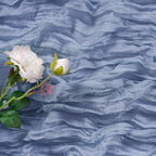 30 Pack Dusty Blue Cheesecloth Table Runner 9FT Rustic Sheer Table Runners 17x108 Inch Gauze Boho Runner for Wedding Bridal Baby Shower Birthday Party Table Decorations - Image 3
