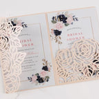 50pcs Tri-Fold Laser Cut Invitation with Envelope Blank Inner Sheets RSVP - Image 7