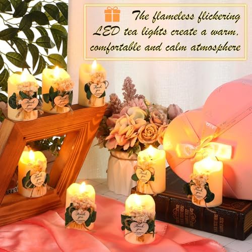 Tujoe 24 Pcs Baptism Party Favors Candles, LED Tea Lights Gift Boxes - Image 4
