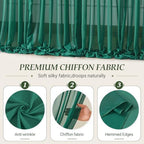 10ft×10ft Wrinkle Free Hunter Green Backdrop Curtain Drapes, 2 Panels 5ftx10ft Sheer Tulle Chiffon Backdrop Panels Curtains for Wedding Baby Shower Birthday Party Stage Photo Home Decorations - Image 5