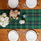 12 Pcs 72 X 13 Tartan Plaid Table Runner, Green Blue Tartan Baby Shower - Image 5
