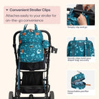 BabbleRoo Diaper Bag Backpack - Baby Essentials Travel Tote - Multi Function Water Resistant Diaper Bag, Travel Essentials Baby Bag with Changing Pad, Stroller Straps & Pacifier Case - Unisex, Dino - Image 6
