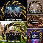 PMU DIY Professional Balloon Arch Deluxe Kit (Black and Gold) Balloon Garland for Party Decoration, Decoration Kit for Birthday Party, Wedding, Graduation, Baby Shower (41686-61646) Pkg/1 - Image 7