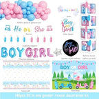 Golf Gender Reveal Decorations, Baby Boy or Girl Gender Reveal Party Decor, Golf Club Putters Backdrop Balloon Banner Tablecloth Box Sash for Caddie Be Gender Reveal Supplies - Image 2