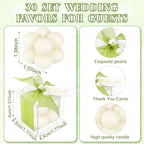 Nuanchu 30 Sets Bridal Shower Favors Sage Green 1.6" Mini Bubble Candles - Image 2