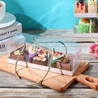 Eaasty 50 Pcs Clear Cupcake Boxes with Handles 9x3x3 Inch Gable Boxes - Image 6