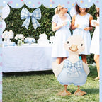 Novabright 2 Pcs Silly Goose Cutout Party Decoration 39.4'' 1st Birthday Silly Goose Cardboard Cut Out Sign 19.69'' Adhesive Bow Cutout Photo Prop Backdrop Standup for Birthday Baby Shower (Blue) - Image 6