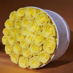 Prifroti 27 Roses in a Luxury Suede Box, Mother Day Flowers Gifts for Mom, Preserved Flowers for Her, Birthday Gifts for Women, Yellow - Image 2