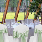 50 Pack Sage Green Satin Chair Sashes, Green Chair Bands for Wedding, Sage Chair Bows Chairs Ties for Party Ceremony Event Decor (7x108 inch) - Image 6