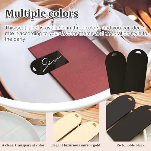 80Pcs Acrylic Place Cards Blank Seating Name Tags for Wedding Table Decor - Image 3