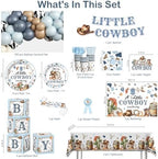 Cocomigo Cowboy Baby Shower Decorations, All-in-1 Party Set Serves 25 - Image 4