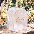 BreezeHug Frosted Clear Arched Acrylic Wedding Card Box with 3D Cards Letters, Modern Card Holder with Slot for Reception, Bridal Shower, Baby Shower, Birthday Party by Unknown