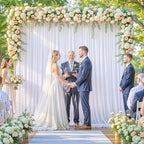 White Tulle Backdrop Curtain for Parties Wedding,20ft x 10ft Wrinkle Free Curtain Backdrop,2 Layer Drapes for Backdrop,Polyester Back Drop for Bridal Shower Birthday Baby Shower Photography - Image 6