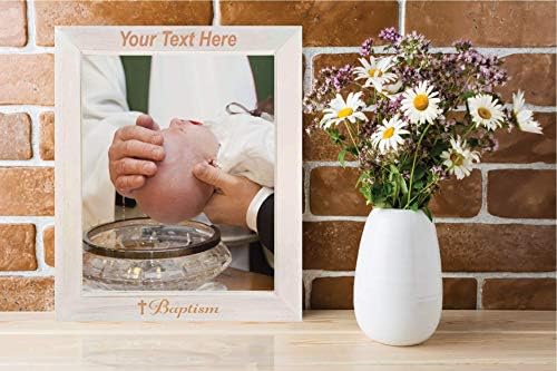 PersonalizationStreet - Religion Occasions: Baptism Personalized 5" x 7" Vertical Whitewash Wood Photo Frame with Free Custom Engraving, Shipping and Photo Print of Your Special Photograph - Image 5