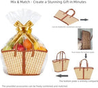 4 Set Bamboo Gift Basket Large Empty Bulk, Woven Basket for Gifts Empty - Image 3