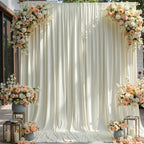 20×12ft Wrinkle Free Ivory Backdrop Curtain for Wedding Parties, 4 Panels 5×12ft Long Soft Silky Polyester Backdrop Drapes Cream Photo Back Drop Curtains for Party Photography Background Cloth - Image 5