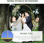 Wedding Arch Backdrop Stand Set of 2, Gold Metal, 7.3FT & 6FT - Image 6