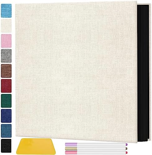 Zesthouse Photo Album Self Adhesive Pages, 60 Pages Magnetic Scrapbook Albums with Sticky Page, Photos Album Holds 8x10 & 5X7 & 4x6 & 6x8 & 3x5, Large Picture Book Ideal Gift for Family Wedding Baby by Zesthouse