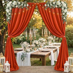 Rust Backdrop Curtains 20ftx8ft Thanksgiving Polyester Photo Drapes by SoarDream