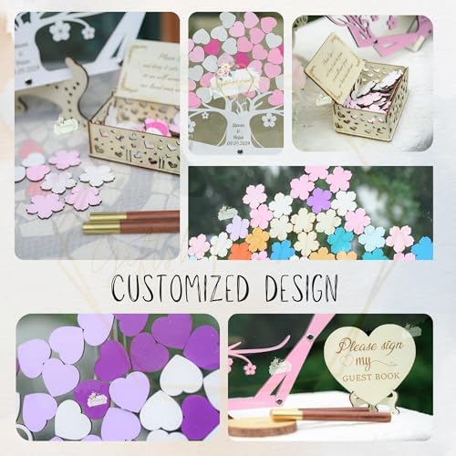 Personalized Wedding Guest Book Alternative, Cherry Blossom Drop Box Frame - Image 7