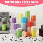 300 Pack 8 oz Rainbow Disposable Paper Cups, 6 Birthday Party Colorful Cups - Image 4