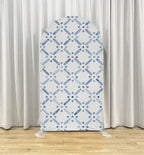 Curved Top Arch Cover Backdrop 3.3x6.5ft Mediterranean Portuguese Patchwork Tile Theme Spandex Background for Birthday Wedding Shower Banquet Porcelain Party Decoration - Image 3
