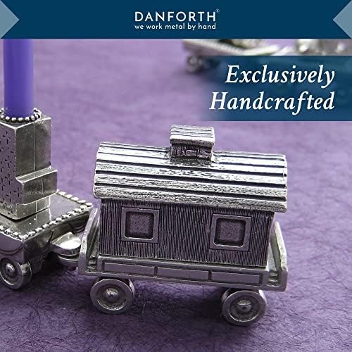 Danforth Birthday Train Candleholder Caboose | Pewter Handcrafted in USA - Image 2