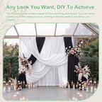 20ftx14ft White Backdrop Curtain for Wedding Parties - Image 3