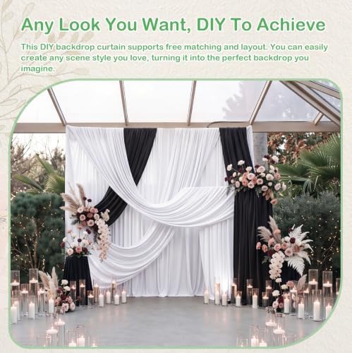 50ftx14ft White Backdrop Curtain for Wedding Parties - Image 3