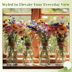 Mason Jar Glass Vases 12 Pack, Clear Flower Vase for Centerpieces - Image 5