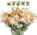 Artificial Flowers Wildflowers Silk Daisy Spring Fake Daisies Decoration Summer UV Resistant Colorful Mixed Bundles Faux Greenery Outdoor Plant Stem Filler for Home Decor Indoor Floral Arrangements by Bovvered